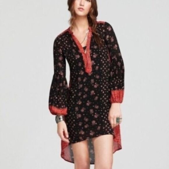 Free People Boho High - Low Hem Printed Shift Dress - Picture 14 of 16